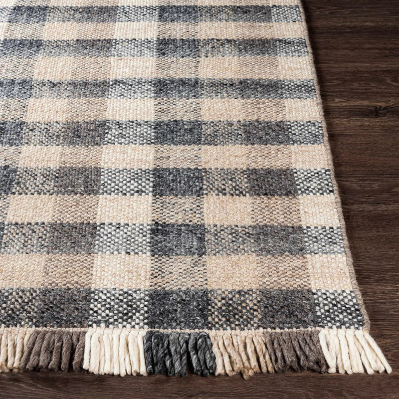 Chilliwack Gray Plaid Wool Rug by Boutique Rugs