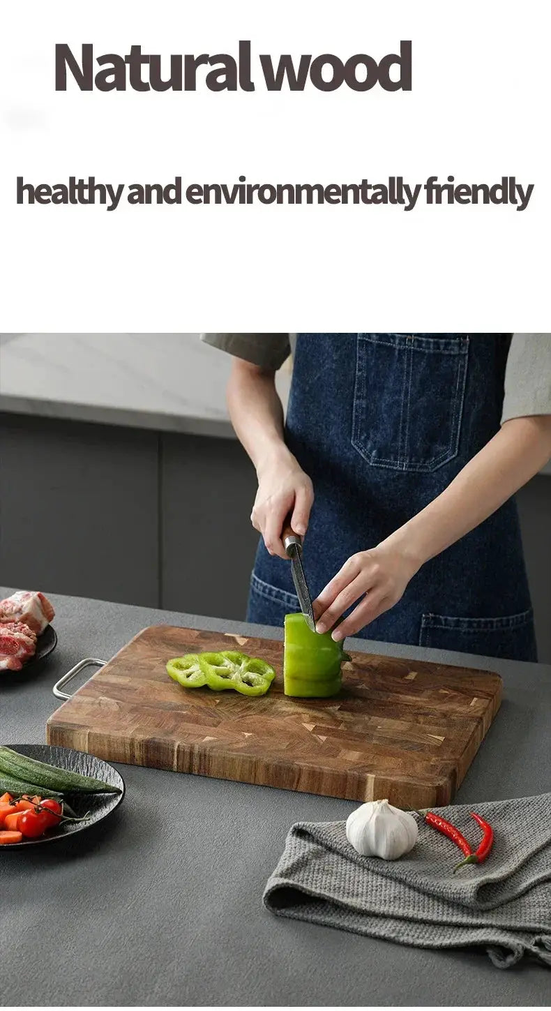 Chopping Board - Antibacterial Acacia Wood Wooden by House Of Avana