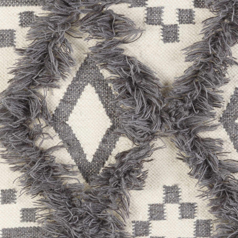 Chapelton Gray Geometric Textured Wall Hanging - Clearance by Boutique Rugs