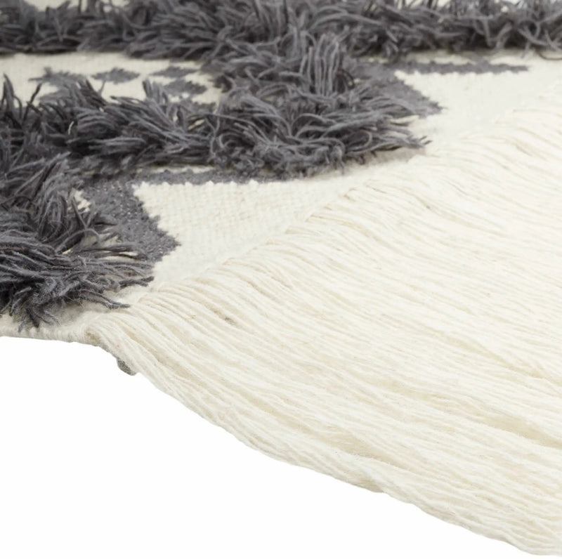 Chapelton Gray Geometric Textured Wall Hanging - Clearance by Boutique Rugs
