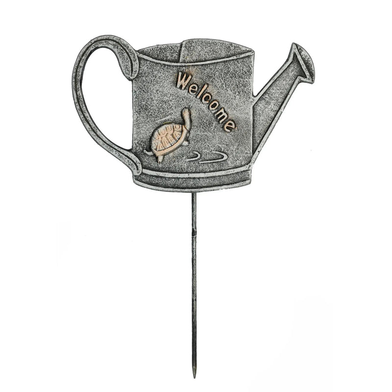 Antique Pewter Metal Garden Marker Welcome Turtle by Sharicks