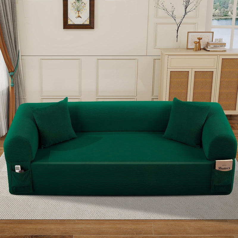 Spring Sofa with High-Quality Fabric - Green, photo 2 of 8