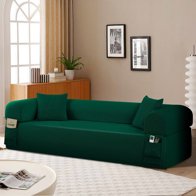 Spring Sofa with High-Quality Fabric - Green, photo 3 of 8