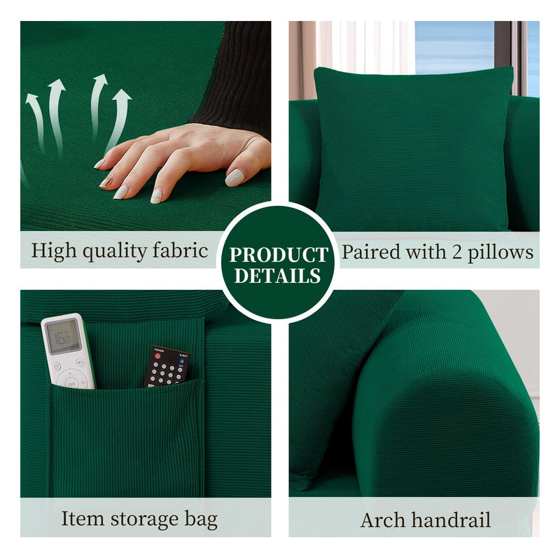 Spring Sofa with High-Quality Fabric - Green, photo 7 of 8