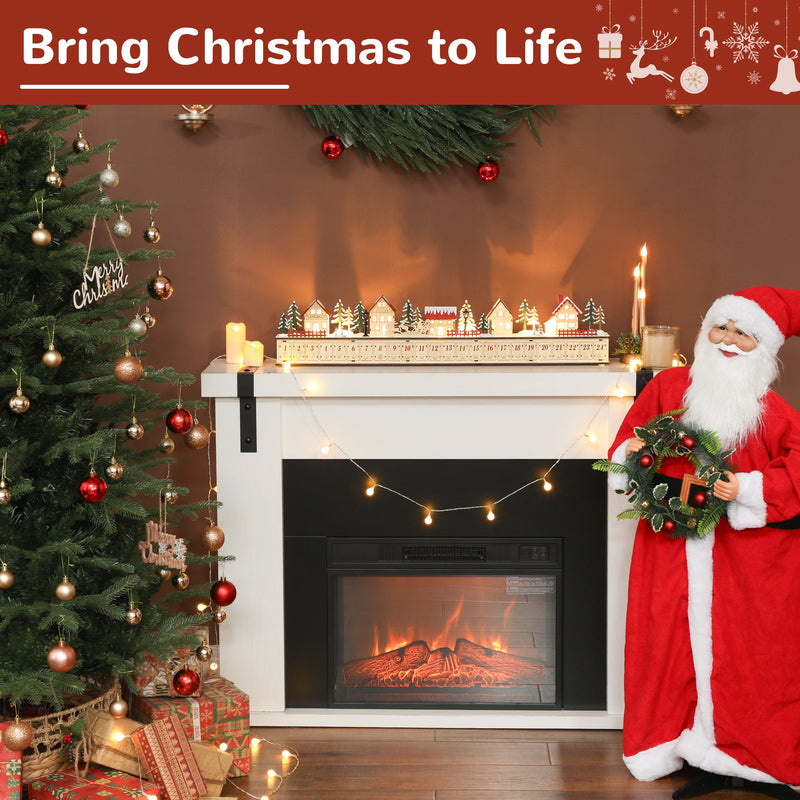 Christmas Advent Calendar with 24 Drawers and LED Lights, Natural Wood-Effect, photo 5 of 7
