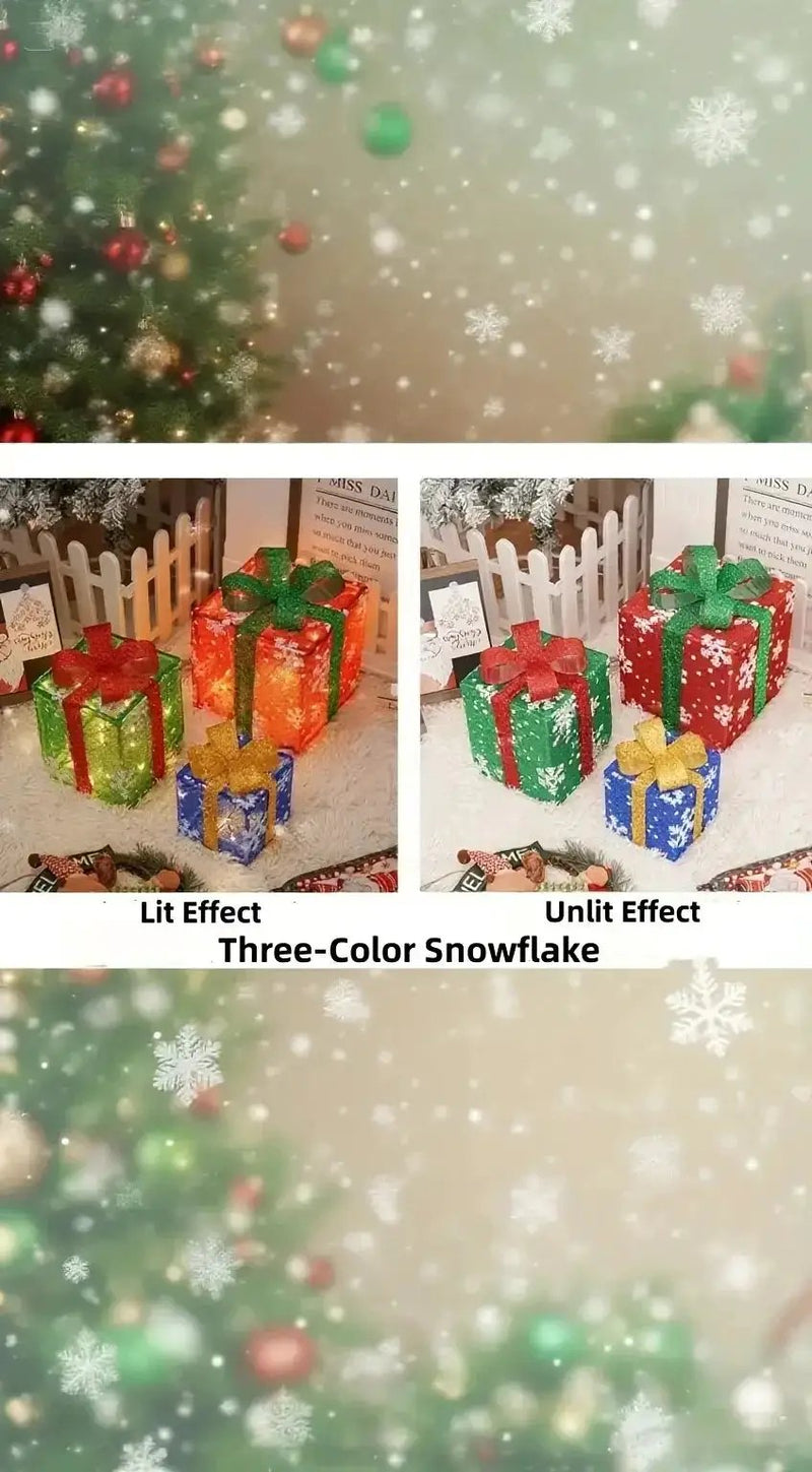 Christmas Glass String Lights Gift Box with 20 LEDs & 3 Modes by House Of Avana