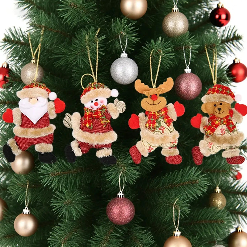 Christmas Tree Ornaments Set - 12pcs Figures with Red & Golden Accents by House Of Avana