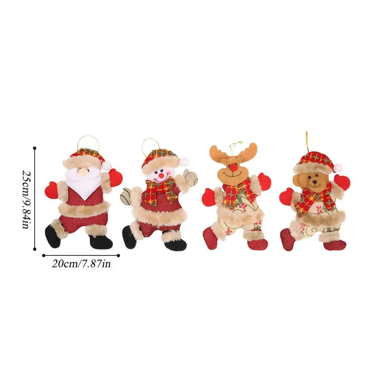 Christmas Tree Ornaments Set - 12pcs Figures with Red & Golden Accents by House Of Avana