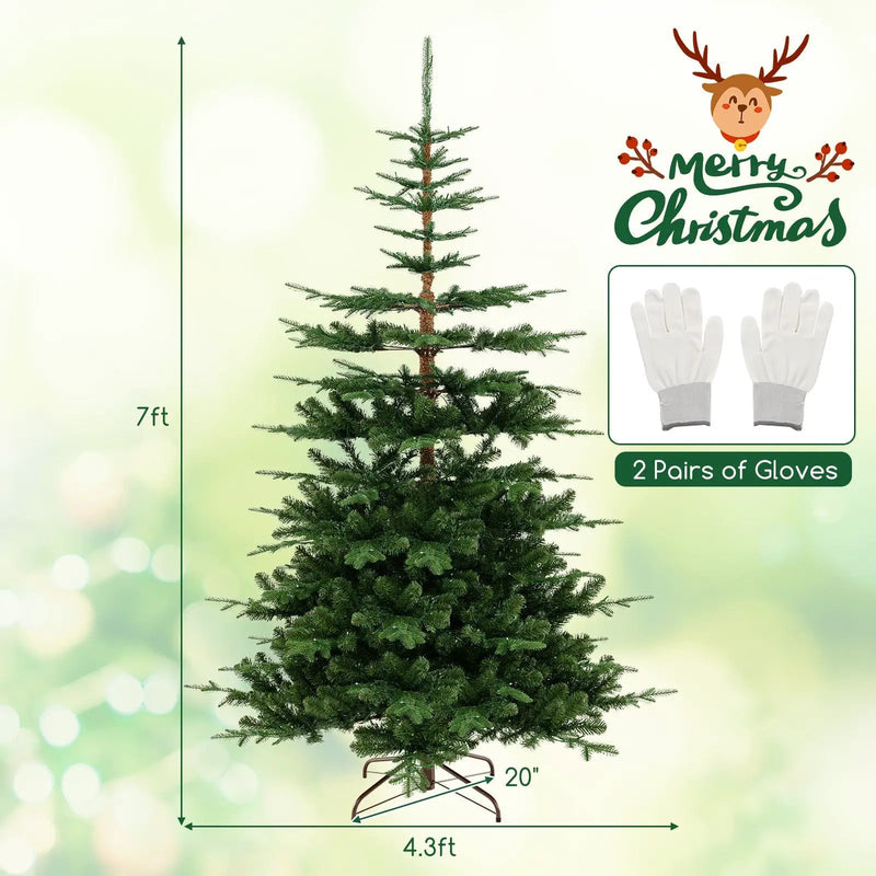 7 Feet Hinged Artificial Pre-lit Christmas Tree with 1303 Branch Tips by DirectDeals