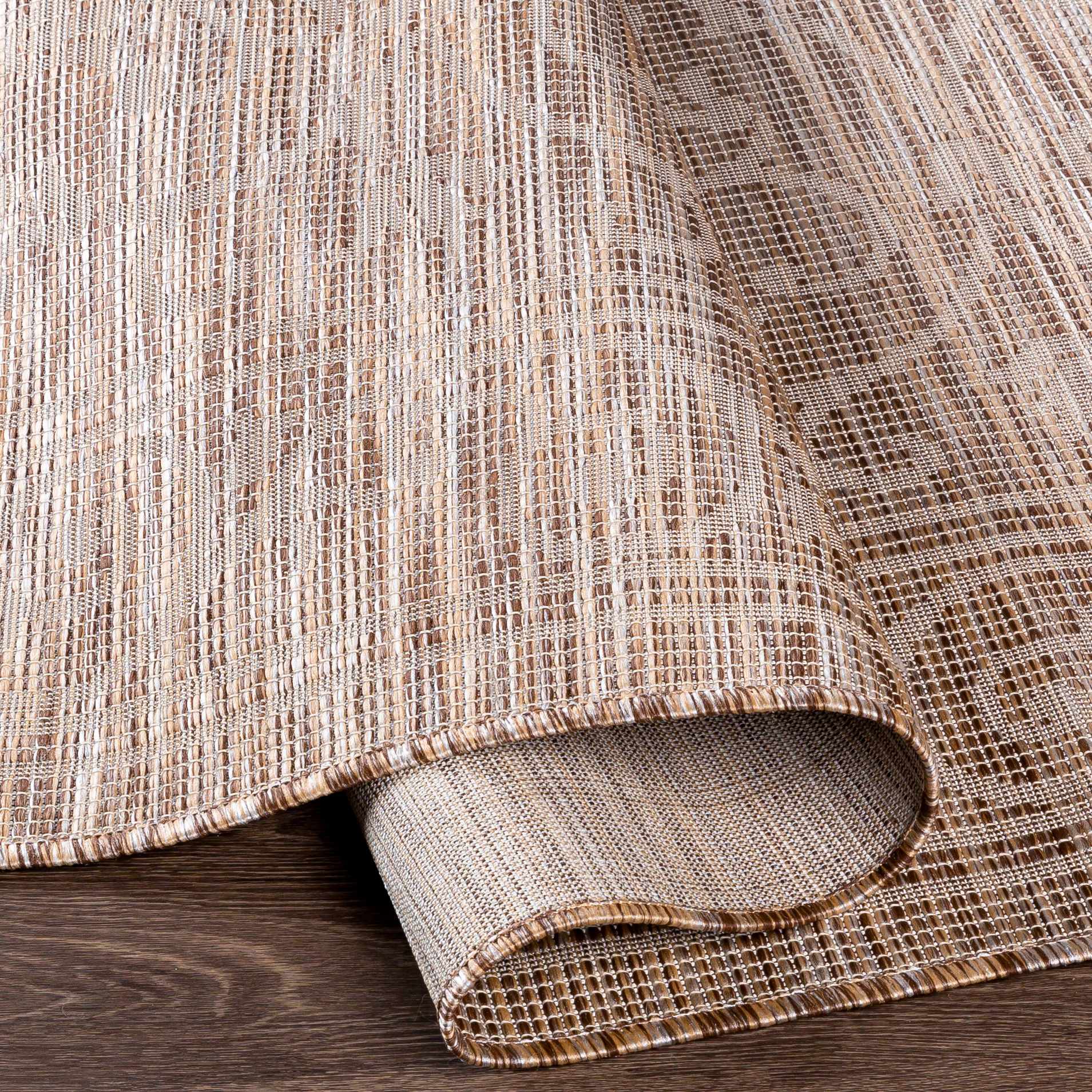 Coolville Brown Flatweave Outdoor Area Carpet - Clearance by Boutique Rugs