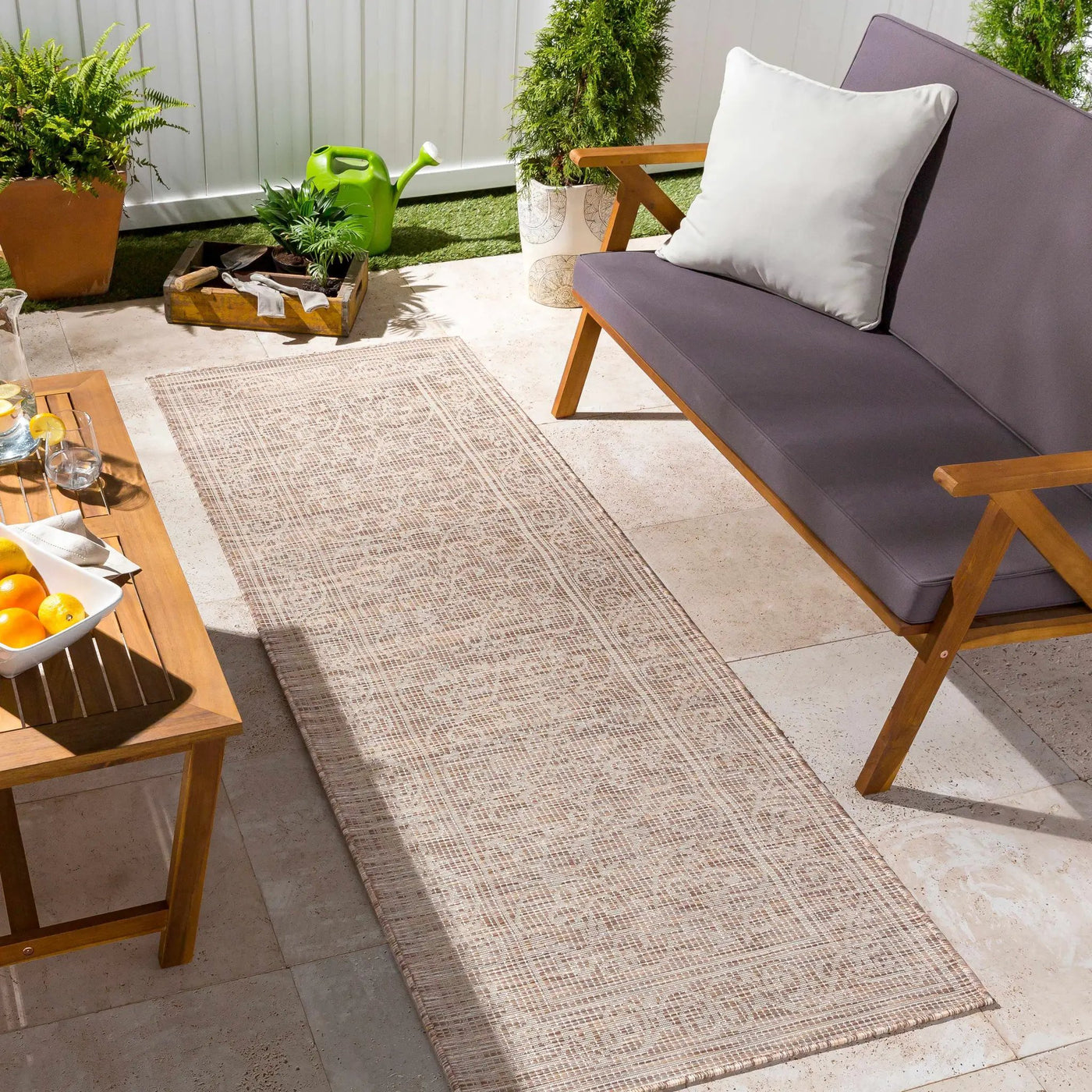 Coolville Brown Flatweave Outdoor Area Carpet - Clearance by Boutique Rugs
