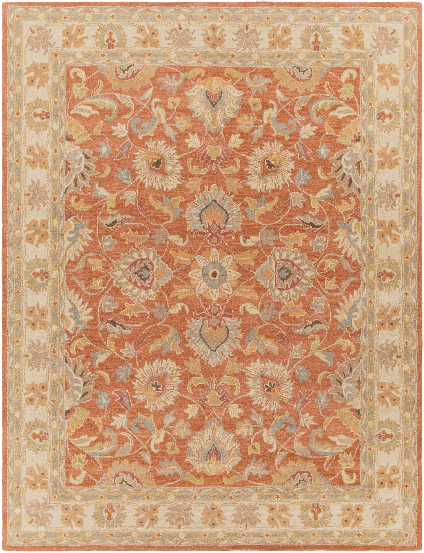 Caesar Hand Tufted Burnt Orange 1124 Wool Carpet by Boutique Rugs