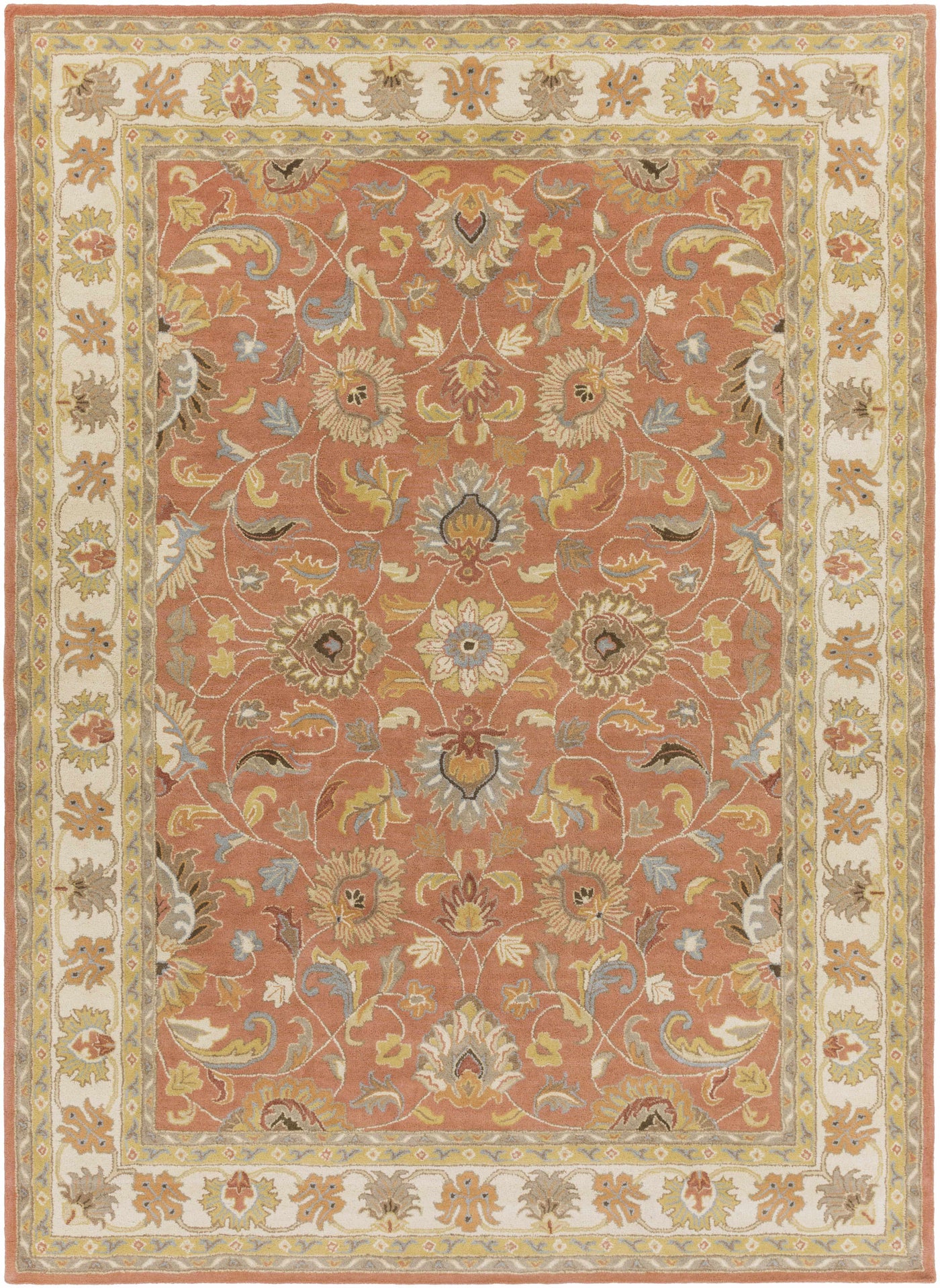 Caesar Hand Tufted Burnt Orange 1124 Wool Carpet by Boutique Rugs