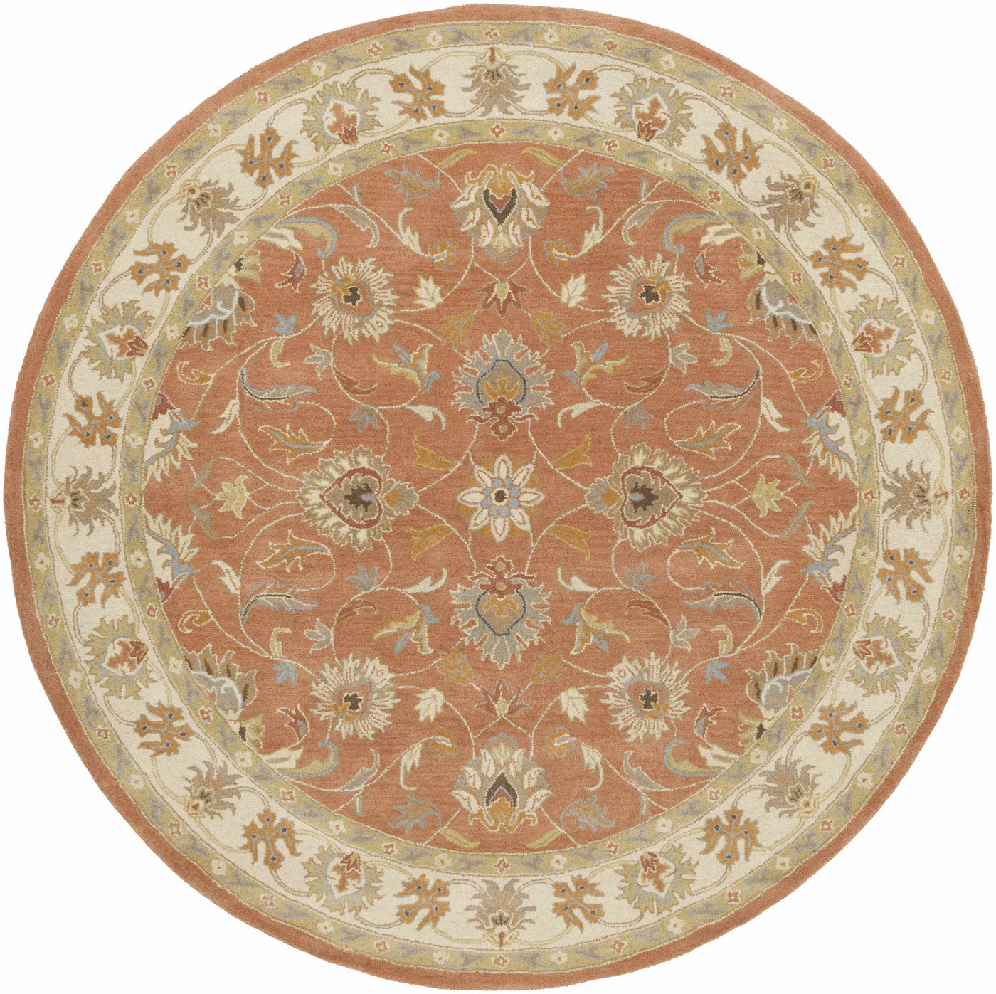 Caesar Hand Tufted Burnt Orange 1124 Wool Carpet by Boutique Rugs