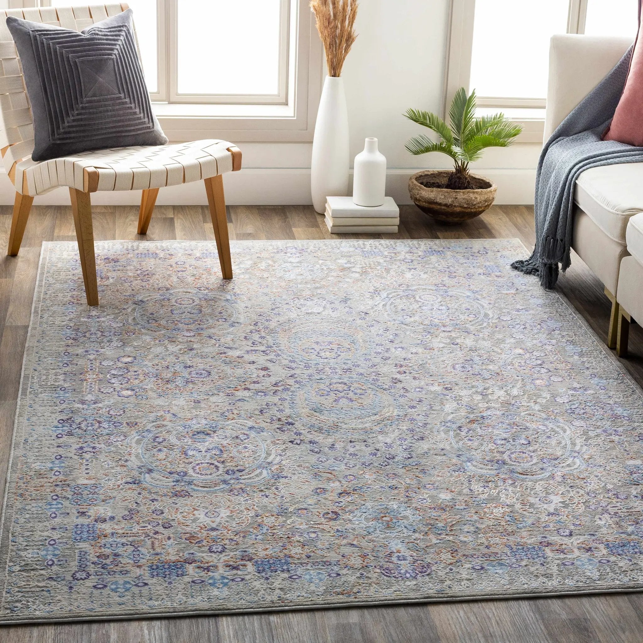 Aisha Abstract Premium Sheen Viscose Rug - Clearance by Boutique Rugs