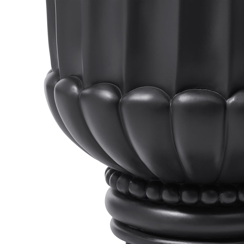 Large-Capacity European Pedestal Urn Outdoor Garden Planter - Black, photo 5 of 8