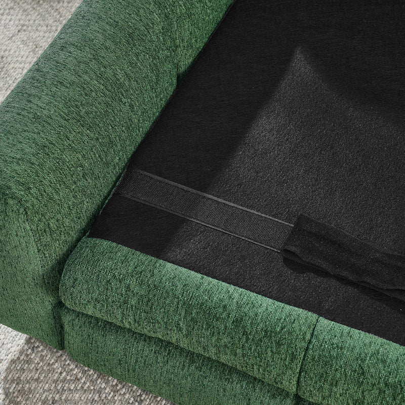Soft and Comfortable Pet Bed for Big and Oversized Dogs with Armrests - Olive Green, photo 5 of 10