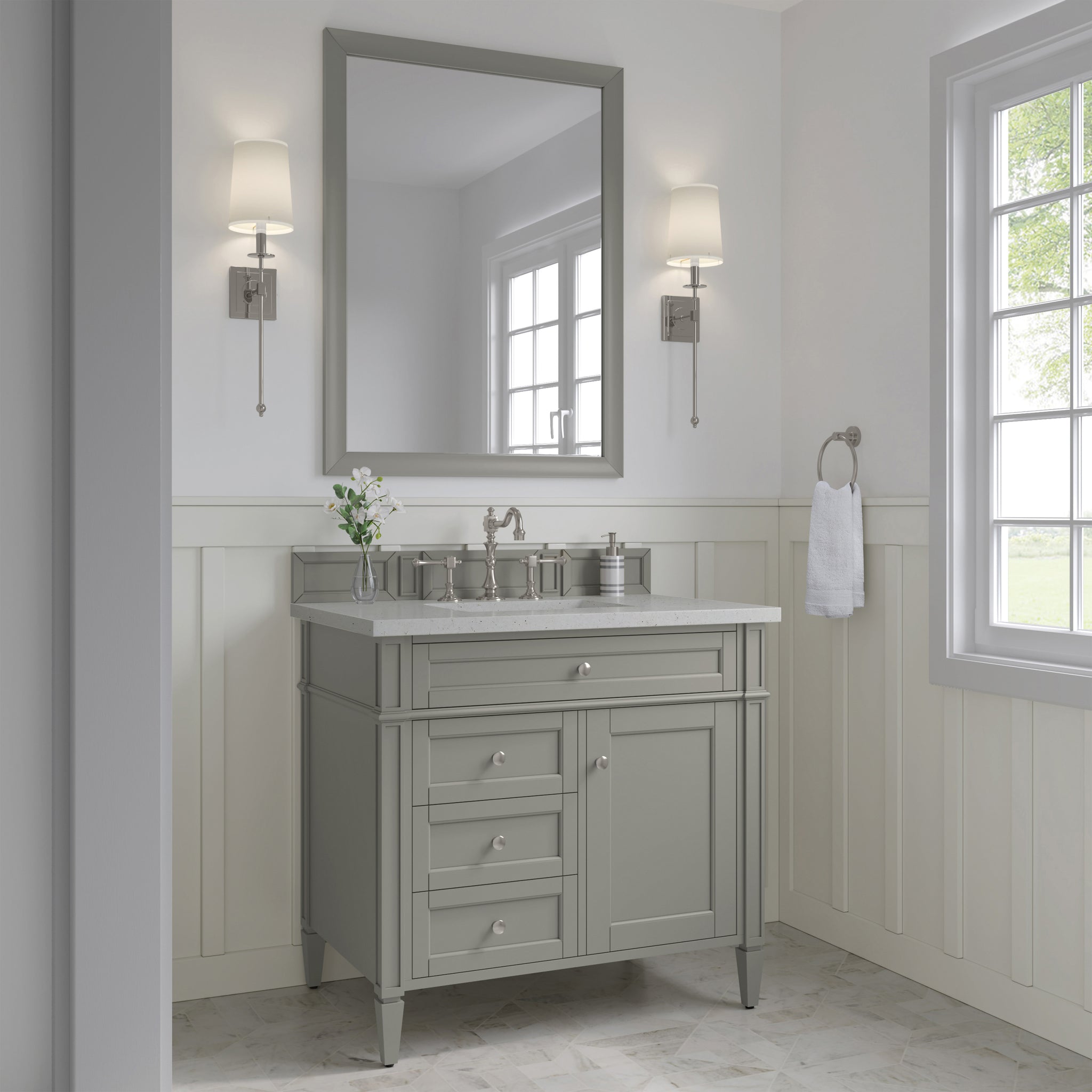 James Martin Brittany 36" Single Bathroom Vanity, Urban Gray, view 18