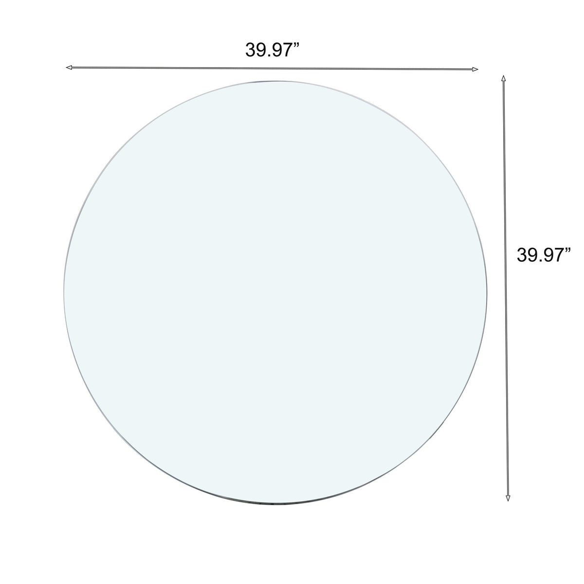 Round Tempered Glass Table Top with Durable Finish - White or Black, photo 16 of 16