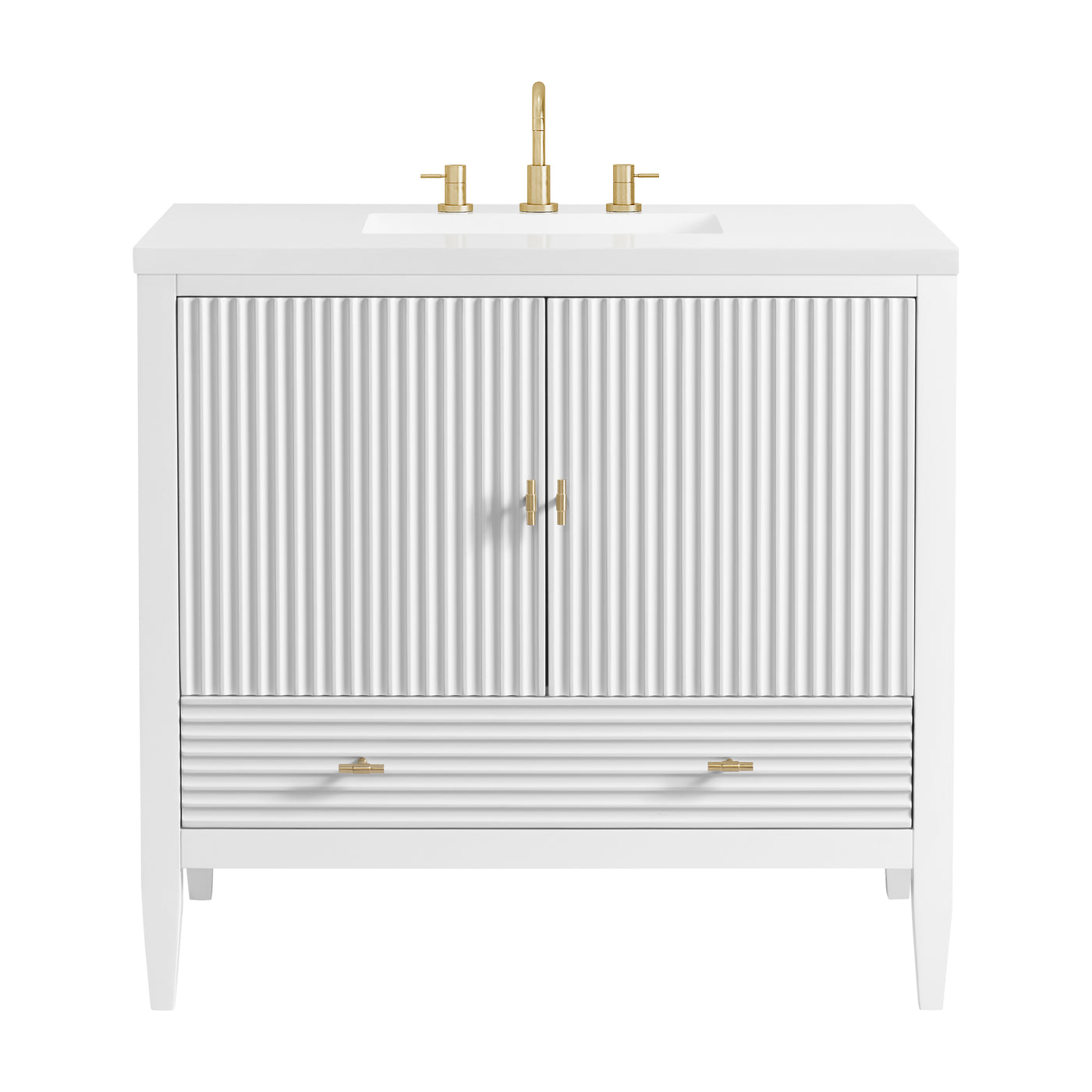 James Martin Myrrin 36" Single Bathroom Vanity, Bright White by James Martin