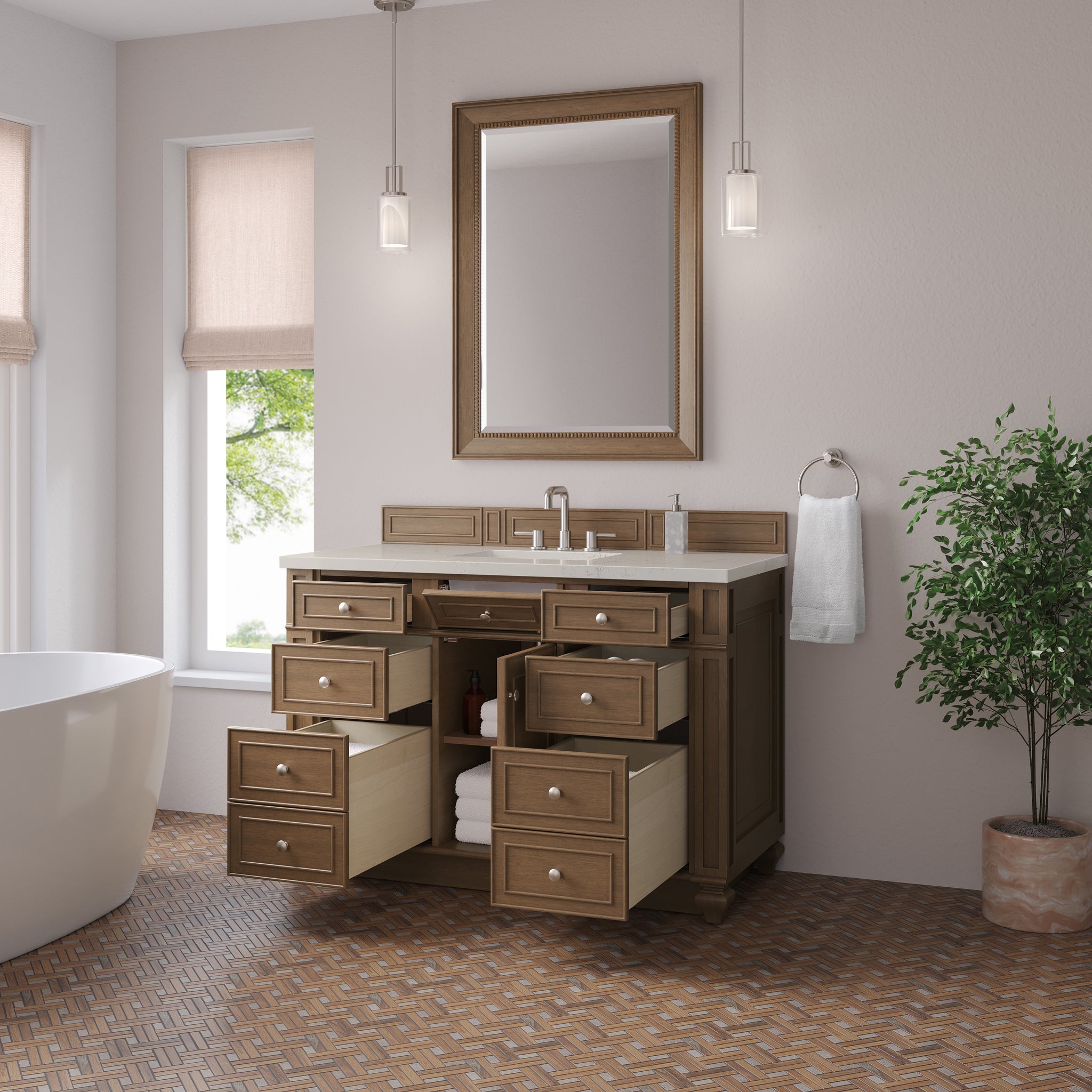James Martin Bristol 48" Single Bathroom Vanity, Saddle Brown, view 33