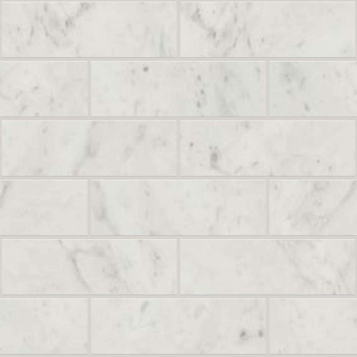 Classic 2.0 Bianco Carrara Polished 2x6 Marble Look Porcelain Mosaics 12x12 mosaic sheet