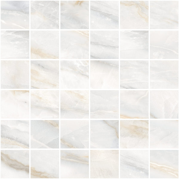 Classic Boutique Calacatta Bluette Natural 2x2 Marble Look Porcelain Mosaics 12x12