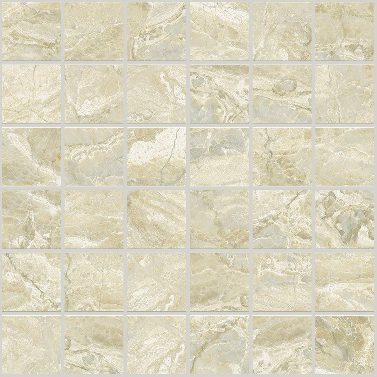 Classic Cremino Honed 2x2 Marble Look Porcelain Mosaics 12x12 mosaic sheet