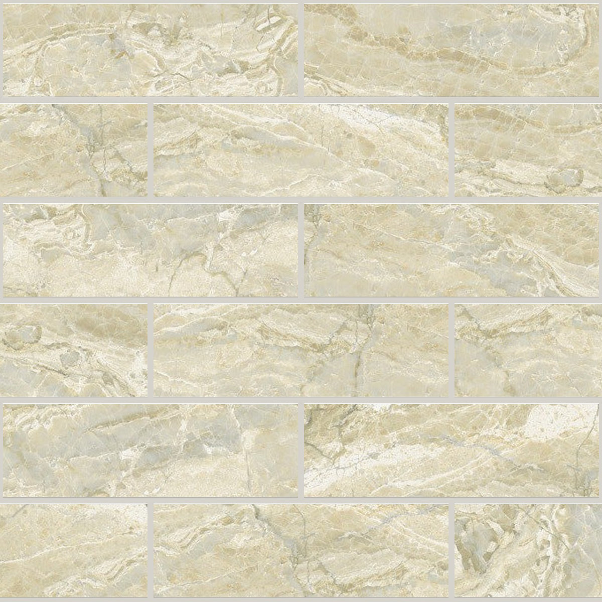 Classic Cremino Honed 2x6 Marble Look Porcelain Mosaics 12x12 mosaic sheet