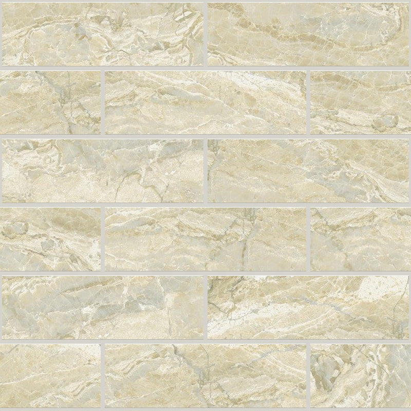Classic Cremino Honed 2x6 Marble Look Porcelain Mosaics 12x12 mosaic sheet