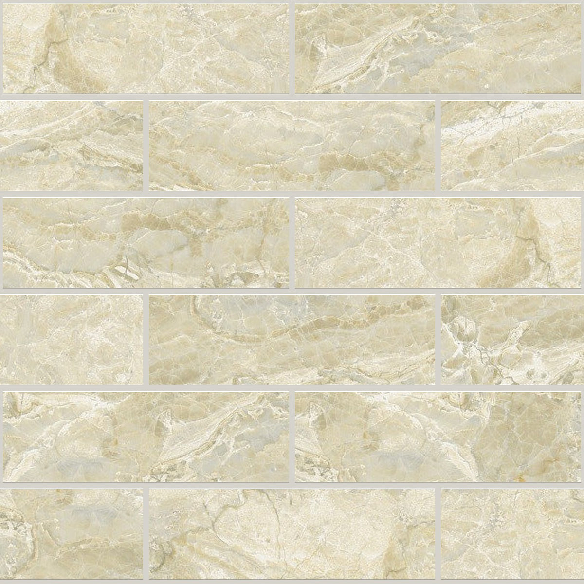 Classic Cremino Polished 2x6 Marble Look Porcelain Mosaics 12x12 mosaic sheet