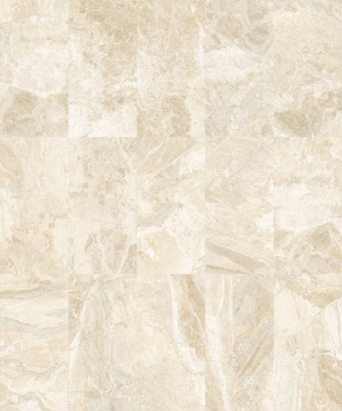 Classic Cremino Polished Marble Look Porcelain Tiles 12x24, several pieces laid together