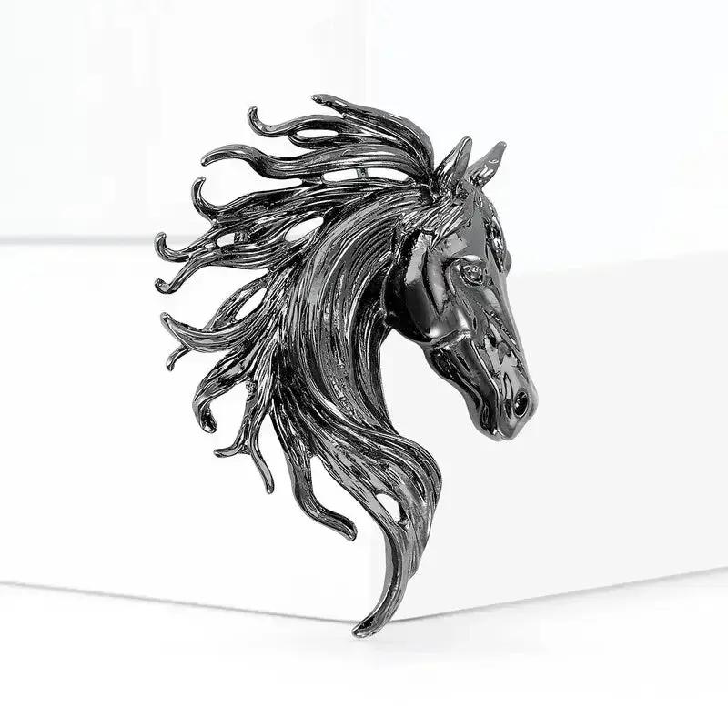 Classic Horse Brooch Suitable for Women's Neutral Wear Twelve Zodiac Animal Rhinestone Pin Can Be Used as a Necklace Badge Ideal for Casual Outings Parties Banquets and Friend Gatherings Perfect New Year Gift Elegant Jewelry by House Of Avana