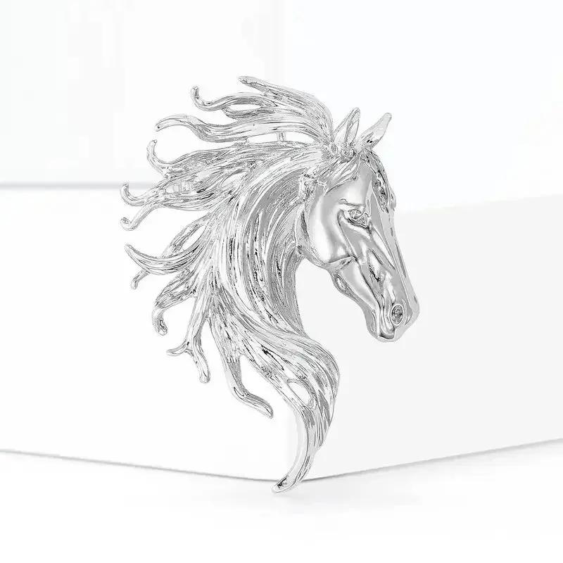 Classic Horse Brooch Suitable for Women's Neutral Wear Twelve Zodiac Animal Rhinestone Pin Can Be Used as a Necklace Badge Ideal for Casual Outings Parties Banquets and Friend Gatherings Perfect New Year Gift Elegant Jewelry by House Of Avana
