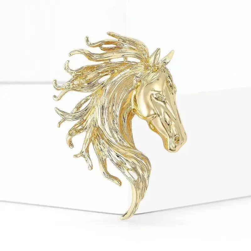 Classic Horse Brooch Suitable for Women's Neutral Wear Twelve Zodiac Animal Rhinestone Pin Can Be Used as a Necklace Badge Ideal for Casual Outings Parties Banquets and Friend Gatherings Perfect New Year Gift Elegant Jewelry by House Of Avana