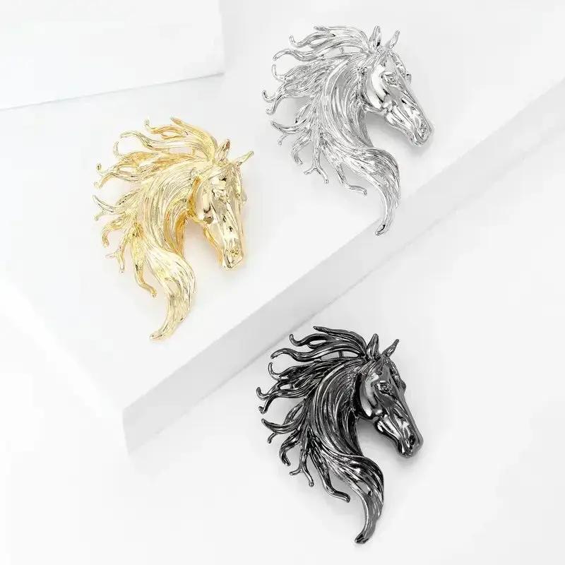 Classic Horse Brooch Suitable for Women's Neutral Wear Twelve Zodiac Animal Rhinestone Pin Can Be Used as a Necklace Badge Ideal for Casual Outings Parties Banquets and Friend Gatherings Perfect New Year Gift Elegant Jewelry by House Of Avana