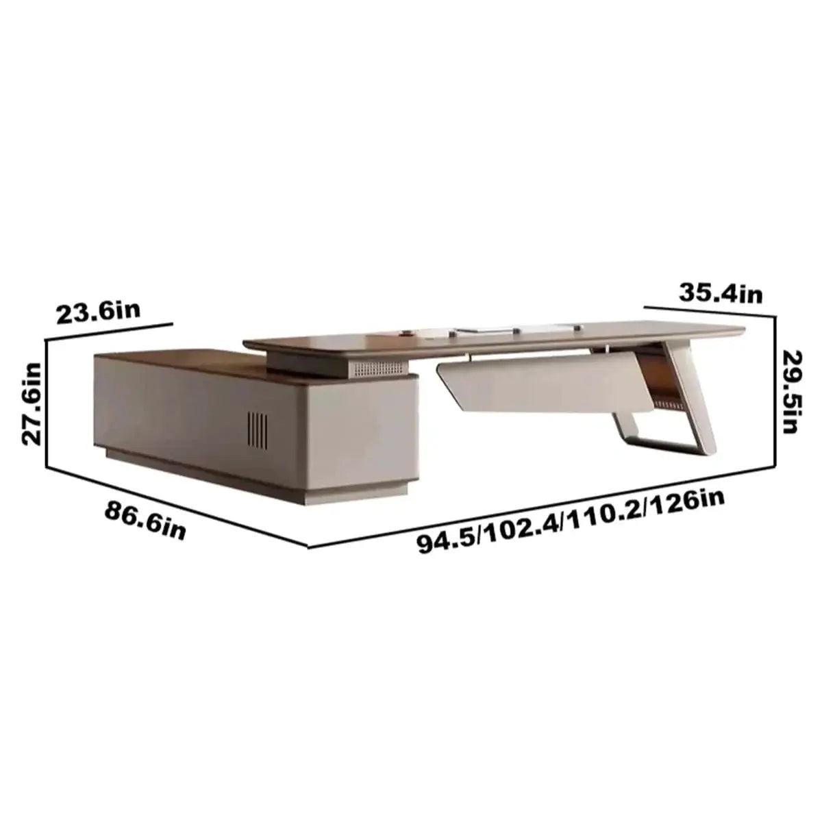 Canmore · Modern L-Shaped Executive Desk by Arc Grove