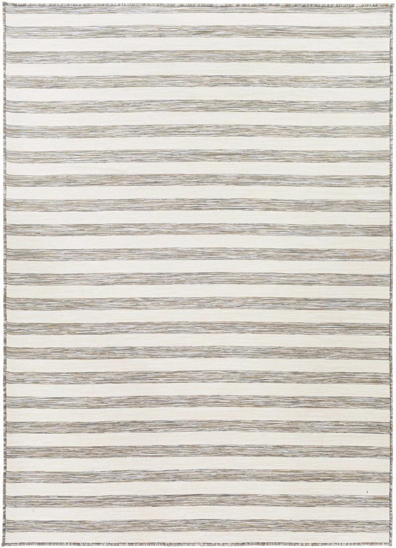 Bongaree Gray Striped Outdoor Carpet - Clearance by Boutique Rugs