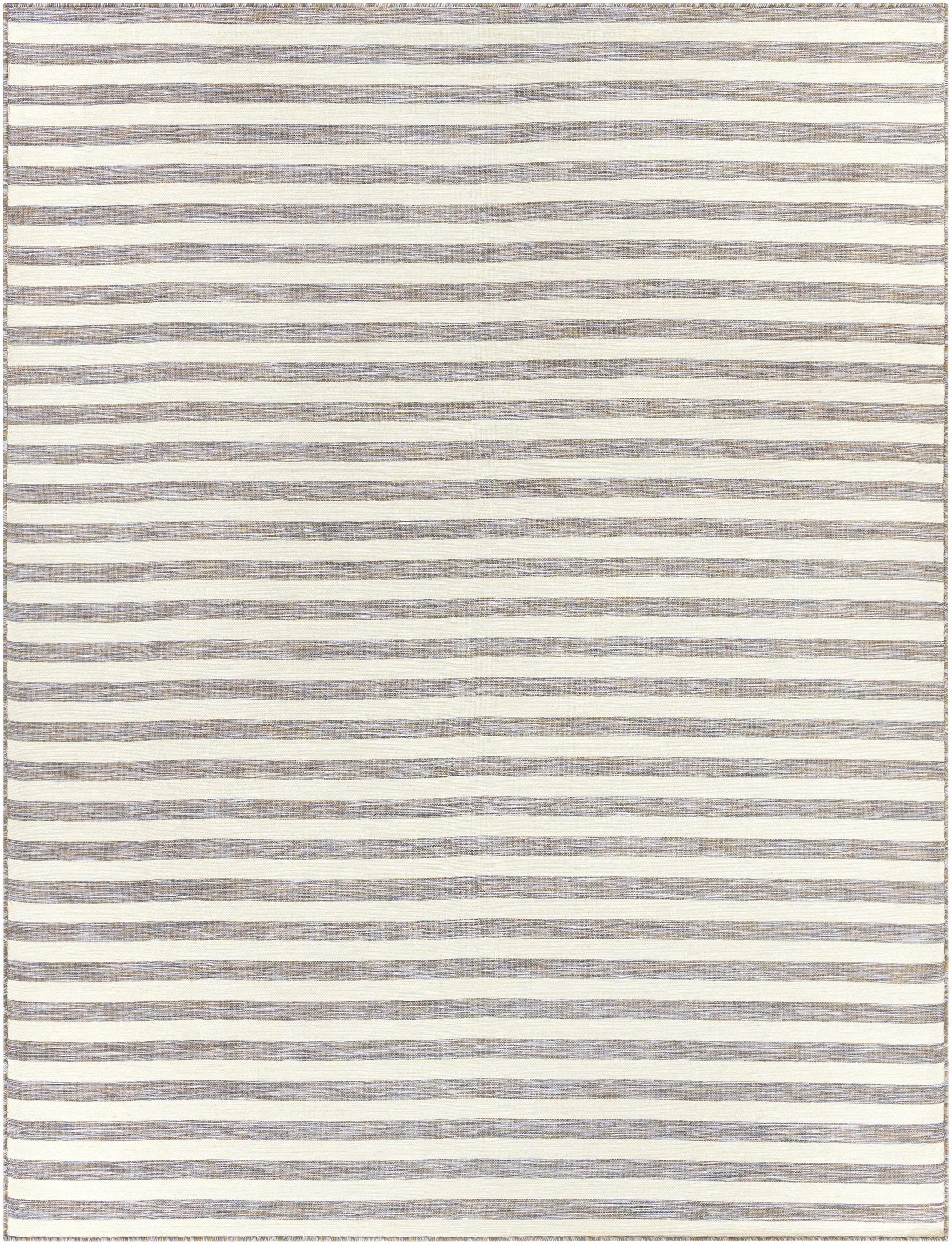 Bongaree Gray Striped Outdoor Carpet - Clearance by Boutique Rugs