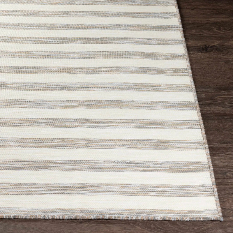 Bongaree Gray Striped Outdoor Carpet - Clearance by Boutique Rugs