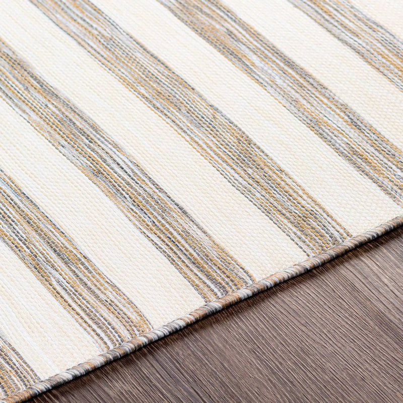 Bongaree Gray Striped Outdoor Carpet - Clearance by Boutique Rugs