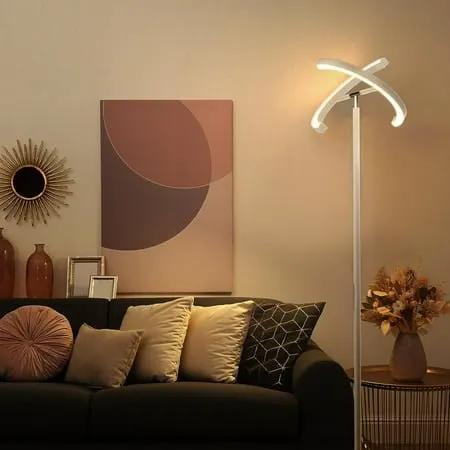 Click Split - Modern LED Torchiere Floor Lamp, Dimmable Uplight for Reading in Your Bedroom or Living Room by Outdoor Solar Outlet