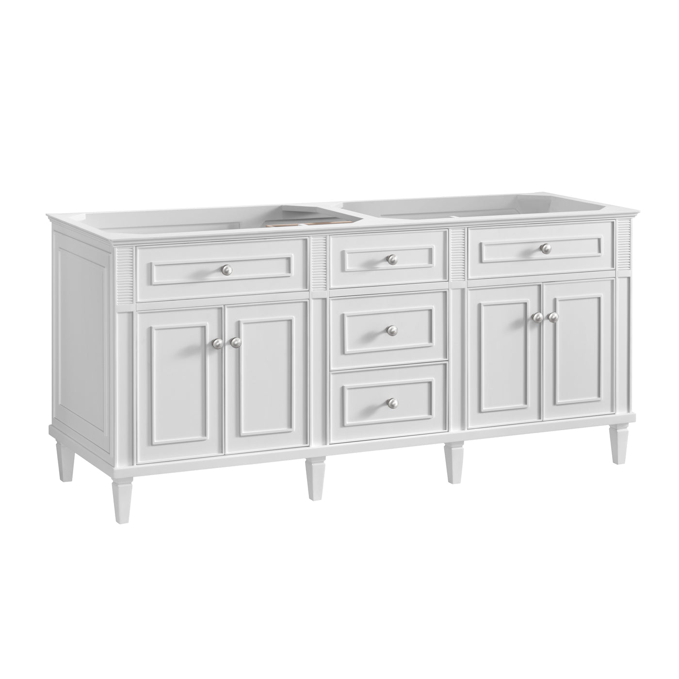 James Martin Lorelai 72" Double Bathroom Vanity, Bright White by James Martin