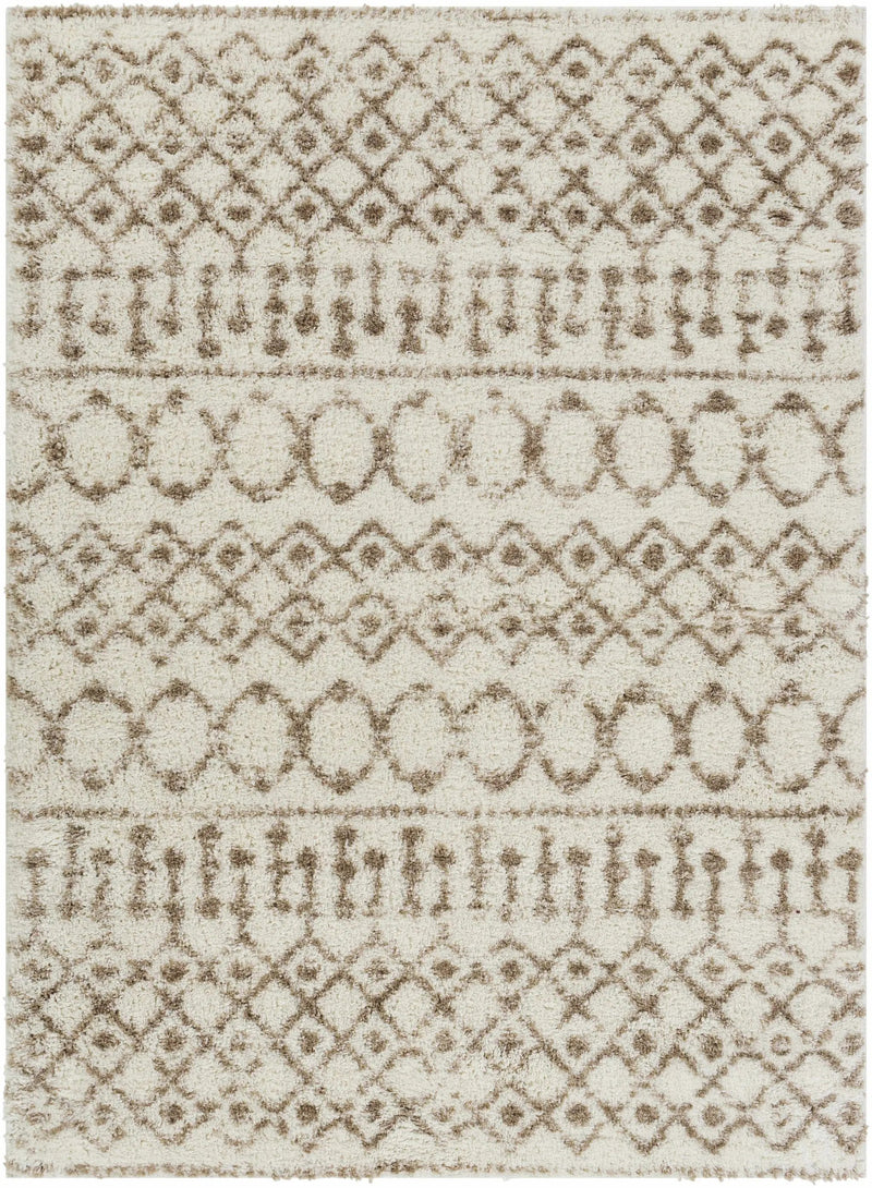 Monarch Cream&Tan Trellis Plush Rug by Boutique Rugs
