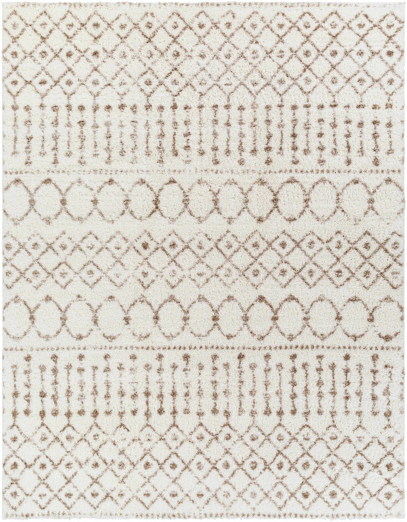 Monarch Cream&Tan Trellis Plush Rug by Boutique Rugs