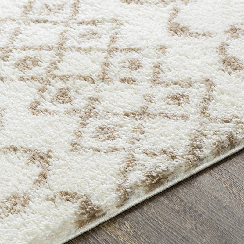 Monarch Cream&Tan Trellis Plush Rug by Boutique Rugs