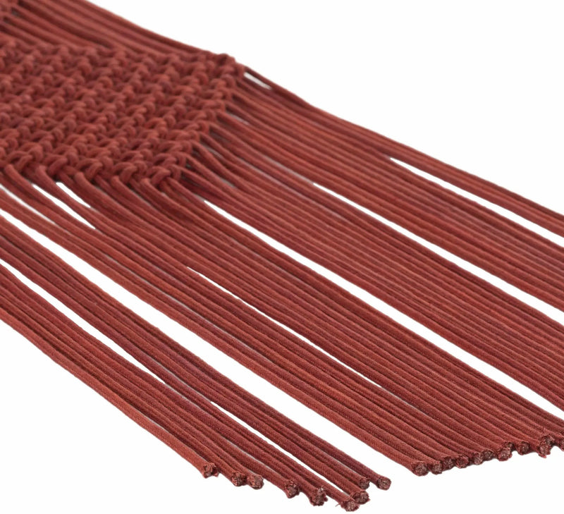 Columbio Rust Macramé Wall Hanging Decor - Clearance by Boutique Rugs