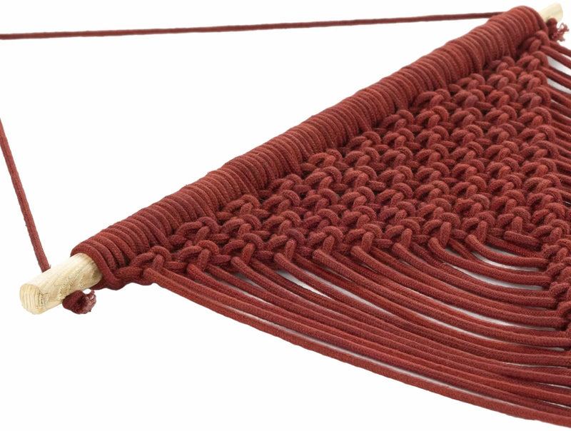 Columbio Rust Macramé Wall Hanging Decor - Clearance by Boutique Rugs