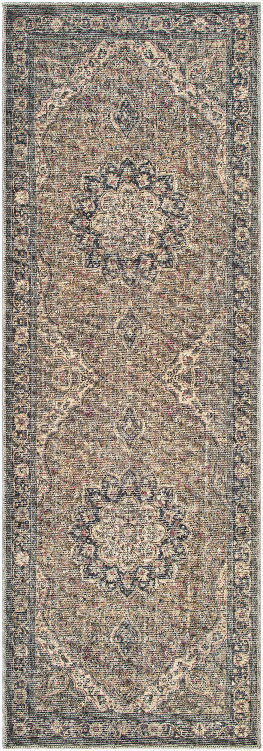 Greenpoint Dusty Blue Washable Rug, photo 7 of 40