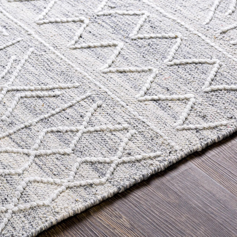 Gray Clintwood Wool Tassel Carpet - Clearance by Boutique Rugs